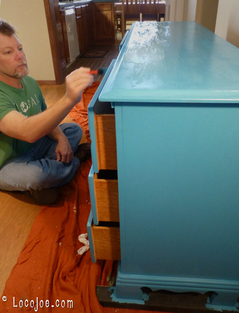 Painting dresser.